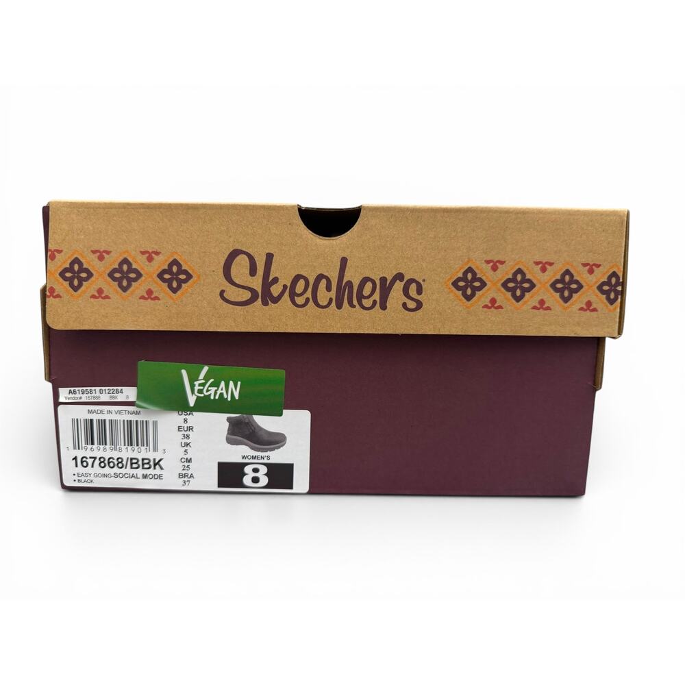 Skechers Easy Going Social Mode Ankle Boots Women’s 8 Black NIB - Picture 8 of 9